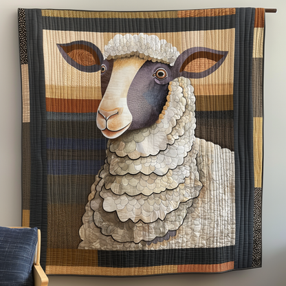 Large Sheep Cozy Quilted Blanket