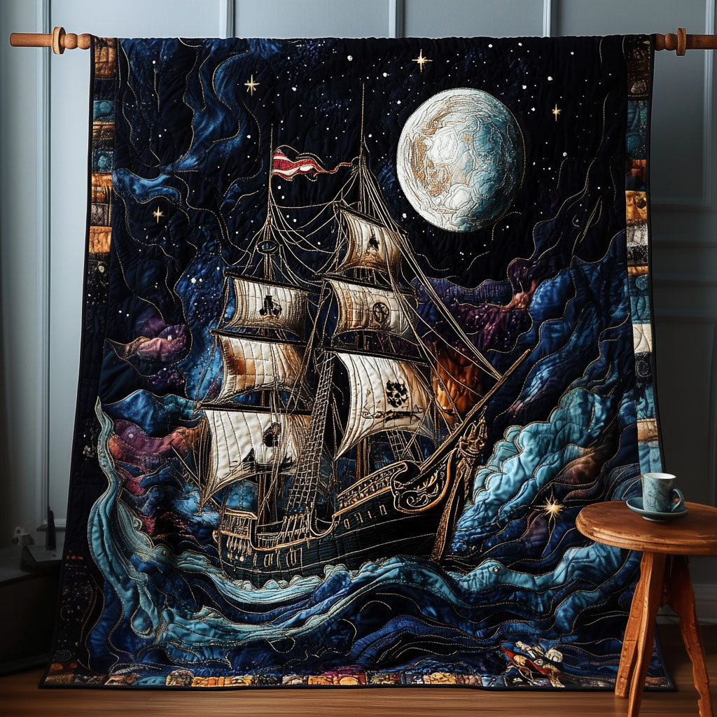Legend of the Waves Quilted Blanket
