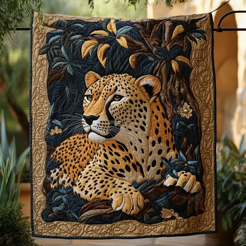 Leopard Charm Quilted Blanket