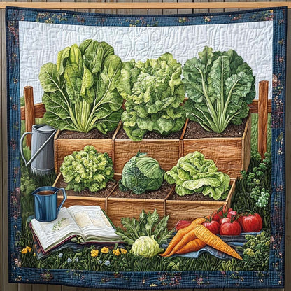 Lettuce Patch Quilted Blanket
