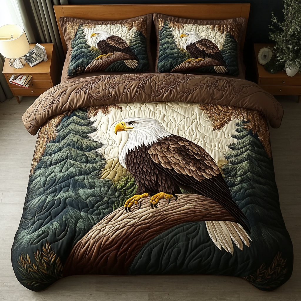 Liberty Eagle 3-Piece Quilted Bedding Set
