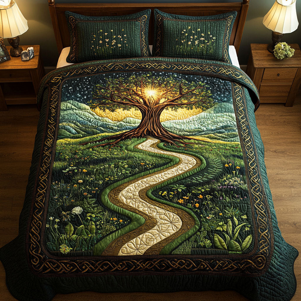 Lifes Embrace 3-Piece Quilted Bedding Set