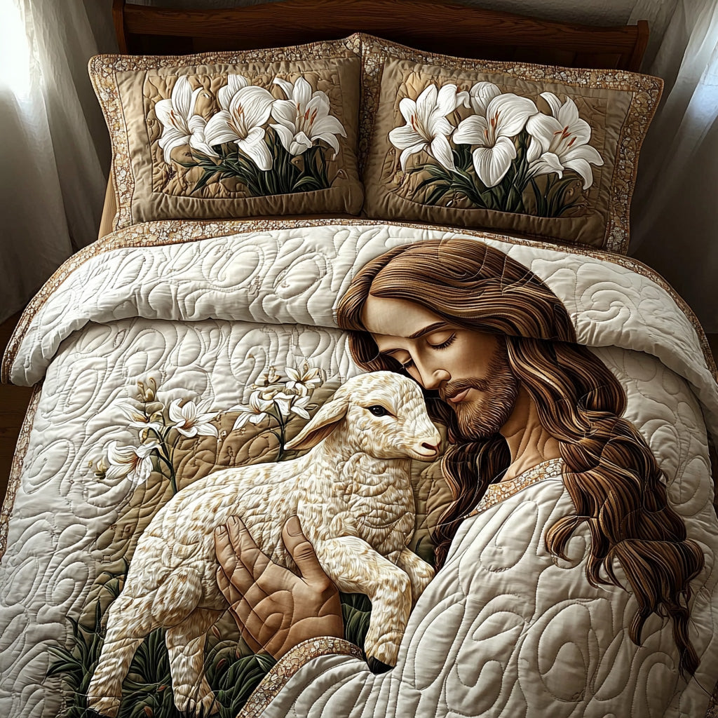 Light of the Fold 3-Piece Quilted Bedding Set