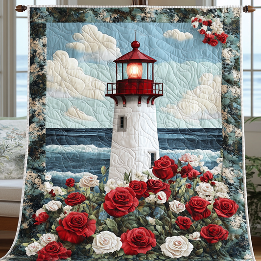 Lighthouse Breeze Quilted Blanket