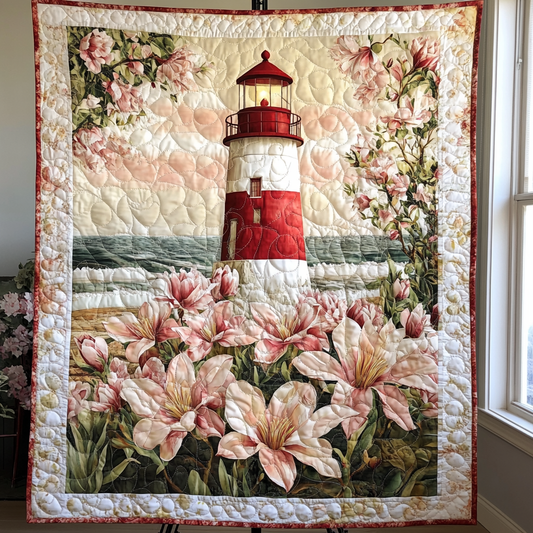 Lighthouse Flora Quilted Blanket