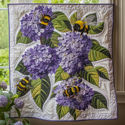 Lilac Buzz Quilted Blanket