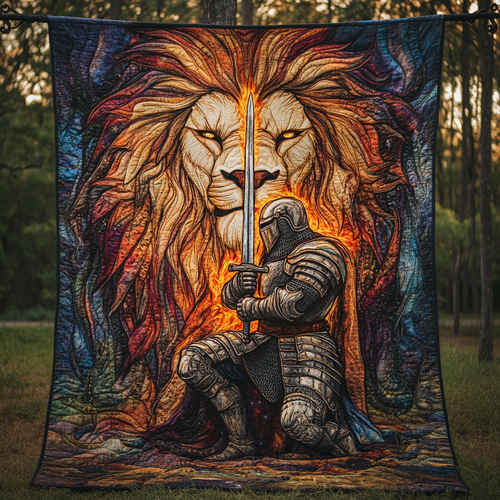 Lion Knight Quilted Blanket