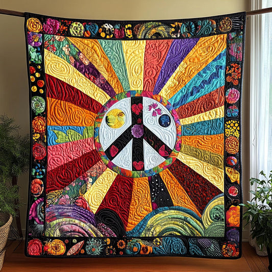 Living in Peace Quilted Blanket