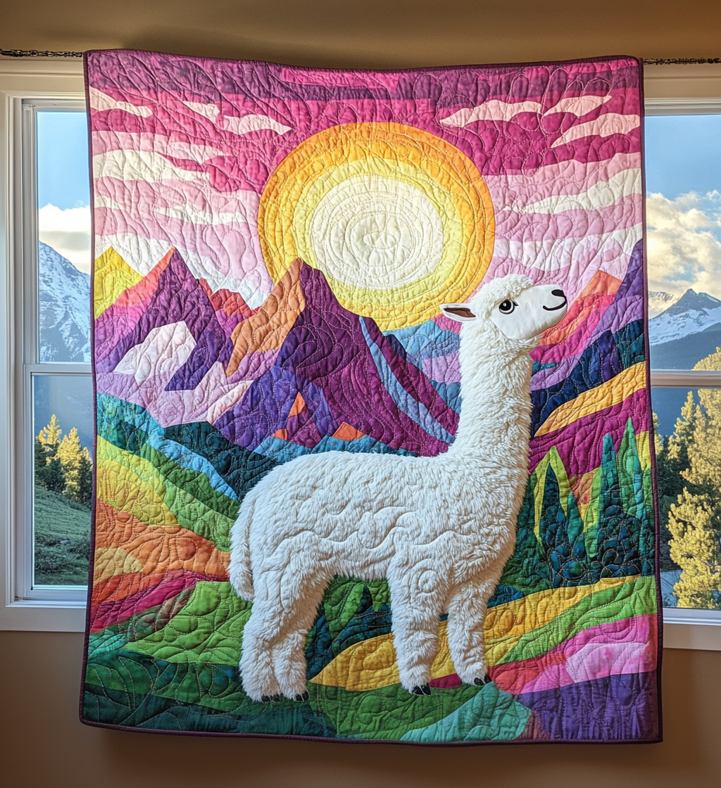 Llama Dreams Quilted Blanket