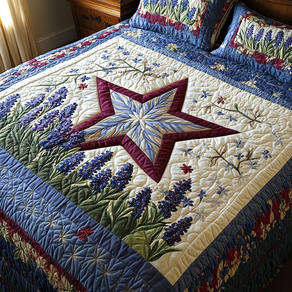 Lone Shine 3-Piece Quilted Bedding Set