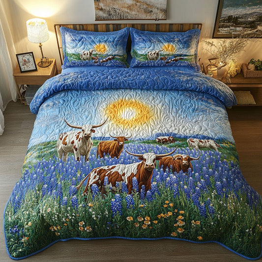 Lone Star Sunrise 3-Piece Quilted Bedding Set
