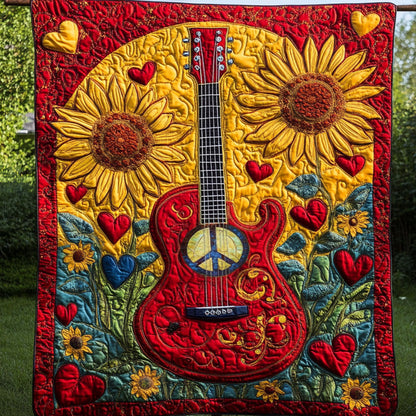 Love Strings Quilted Blanket