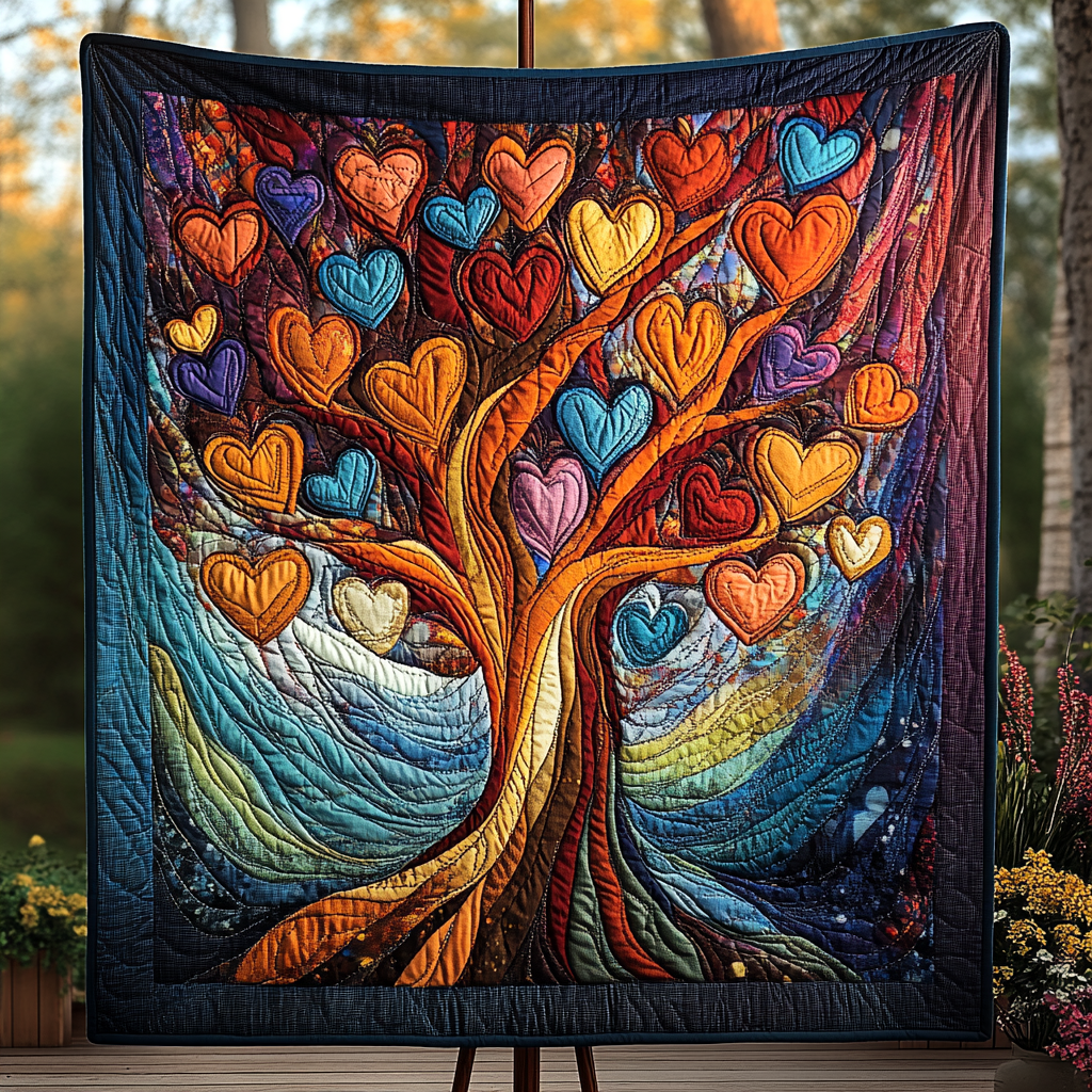Love in Full Color Quilted Blanket