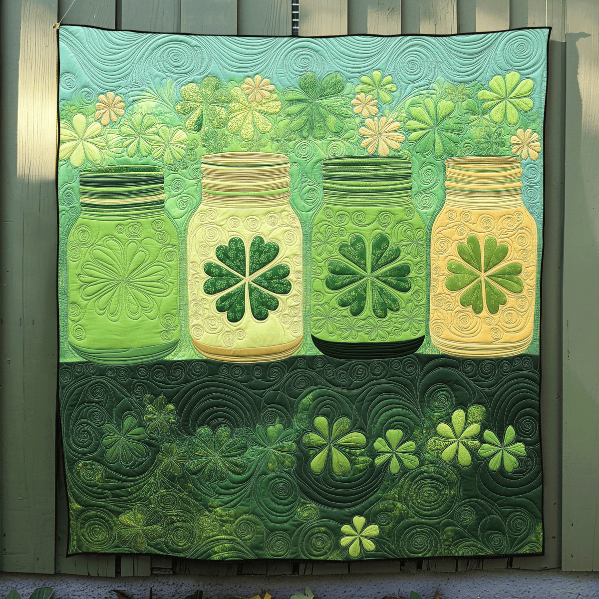 Lucky Jar Quilted Blanket