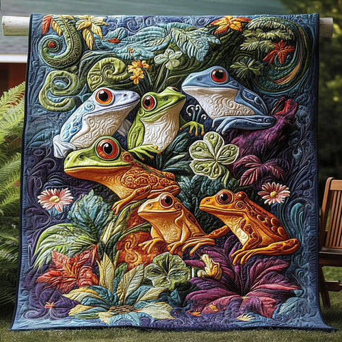 Lucky Leap Frog Quilted Blanket