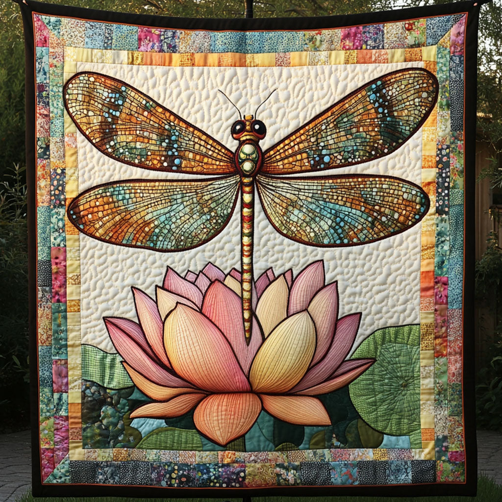 Luminous Bloom Quilted Blanket