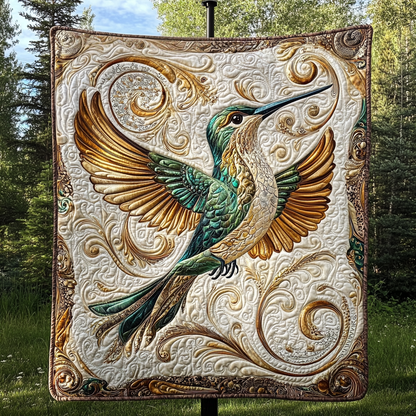 Luminous Feather Quilted Blanket
