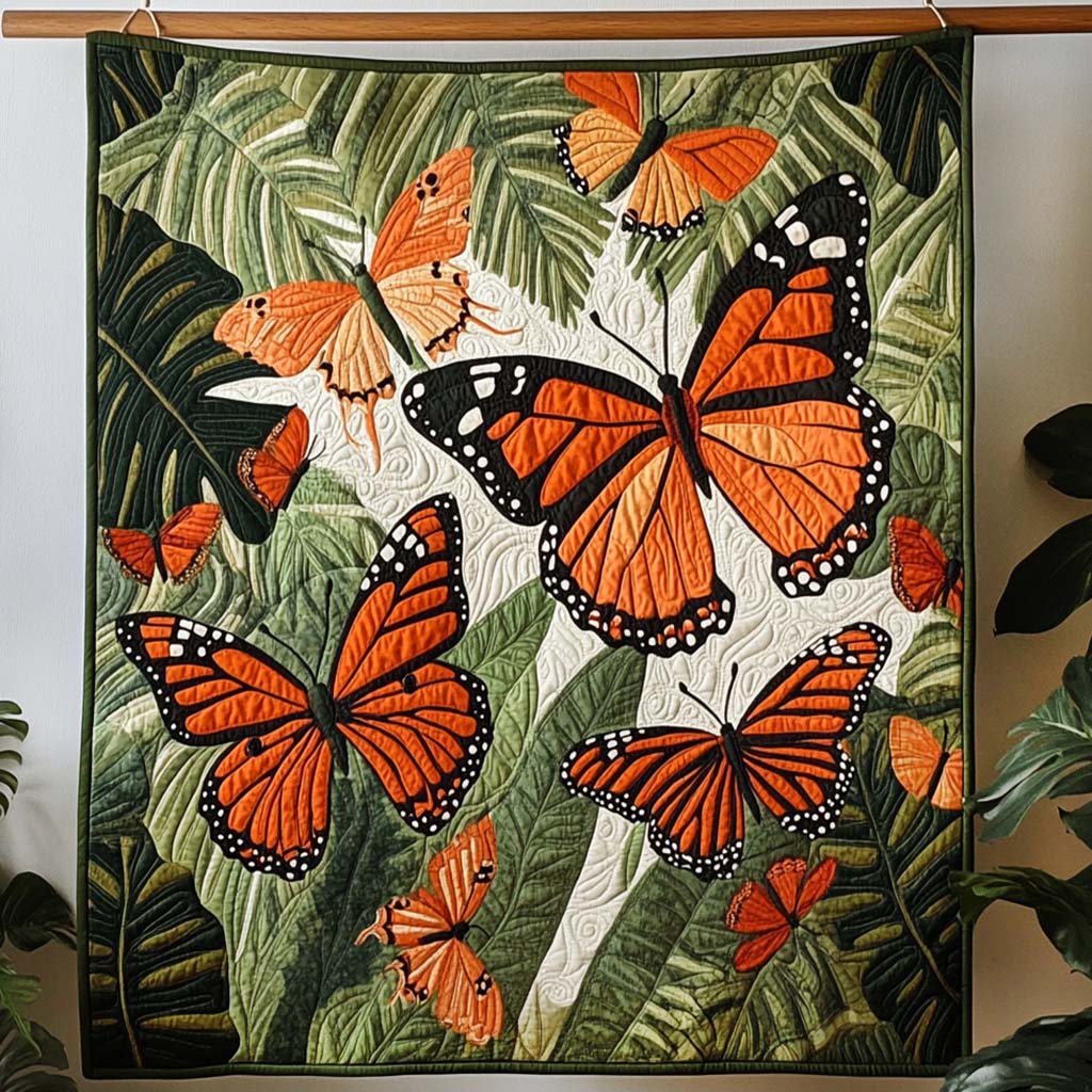 Luminous Wings Quilted Blanket
