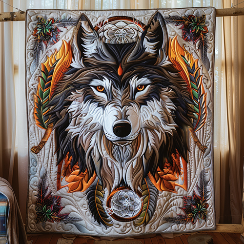 Lunar Guardian Quilted Blanket