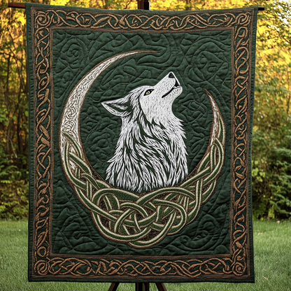 Lunar Howl Quilted Blanket