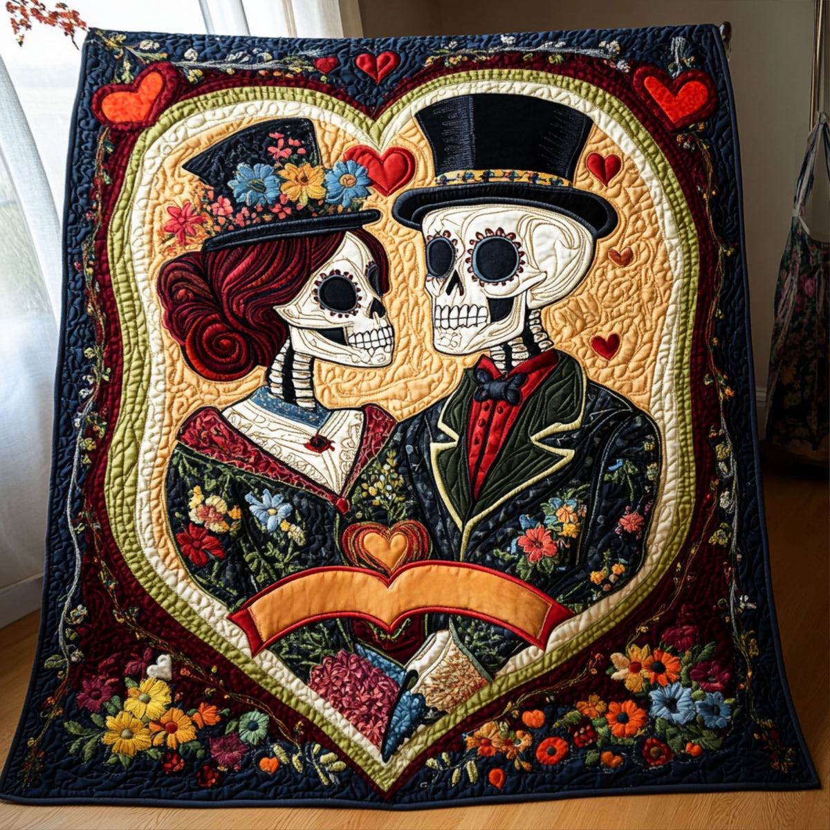 Macabre Union Quilted Blanket