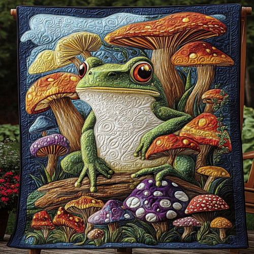 Magical Amphibian Retreat Quilted Blanket