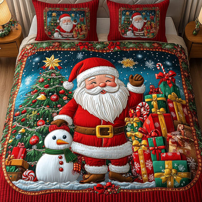 Magical Snow 3-Piece Quilted Bedding Set