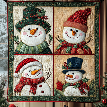 Magical Snowman Quilted Blanket