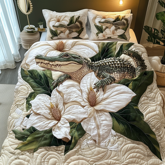 Magnolia Beast 3-Piece Quilted Bedding Set