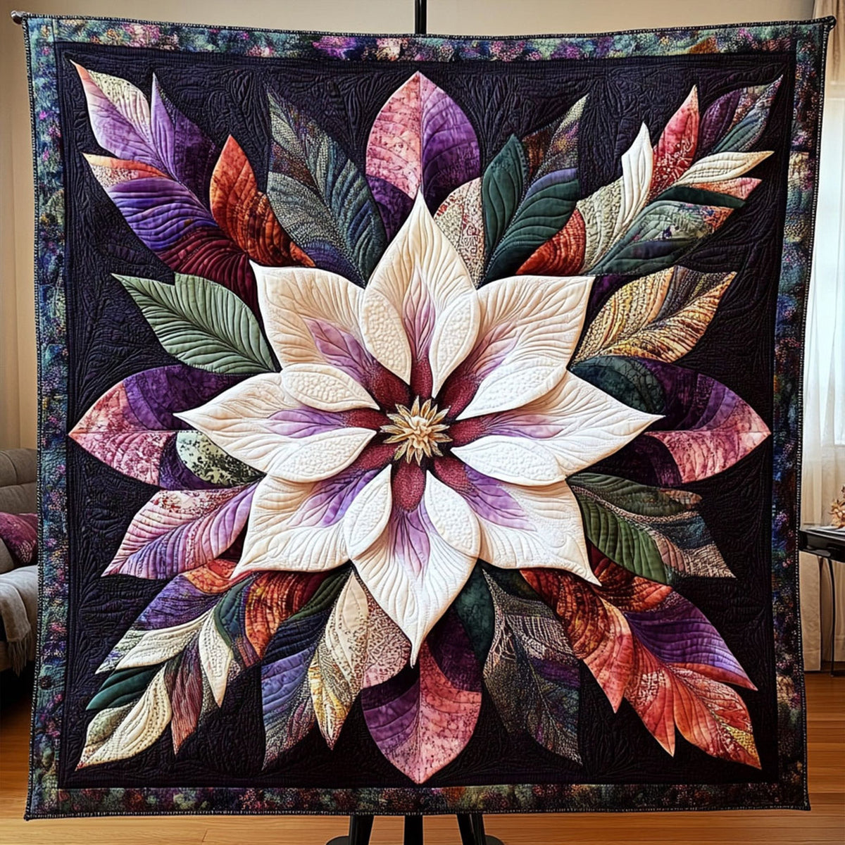 Magnolia Majesty Quilted Blanket