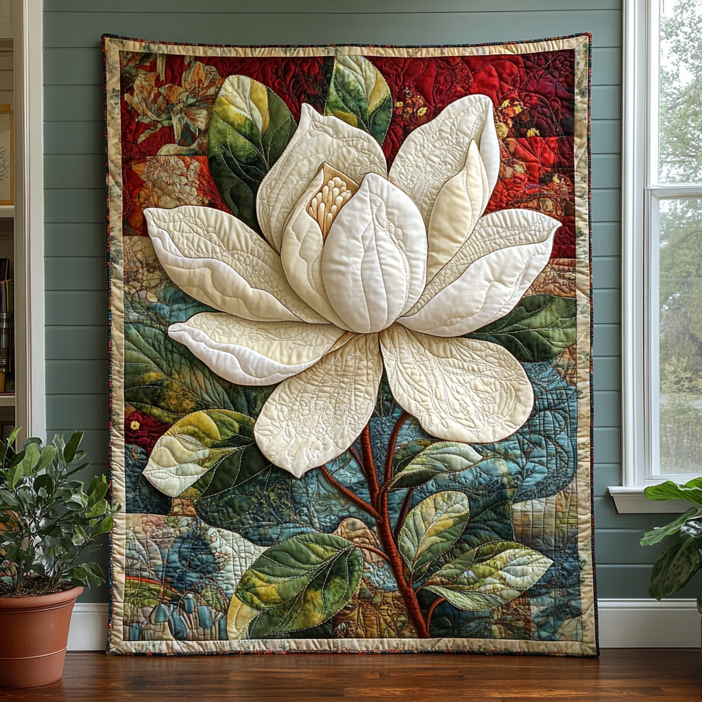 Magnolia Serenity Quilted Blanket