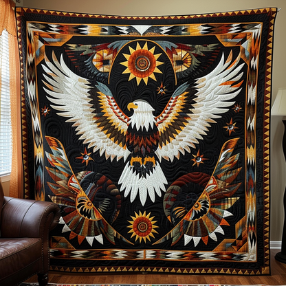 Majestic Feather Quilted Blanket