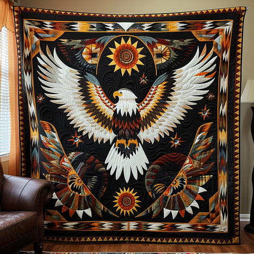 Majestic Feather Quilted Blanket