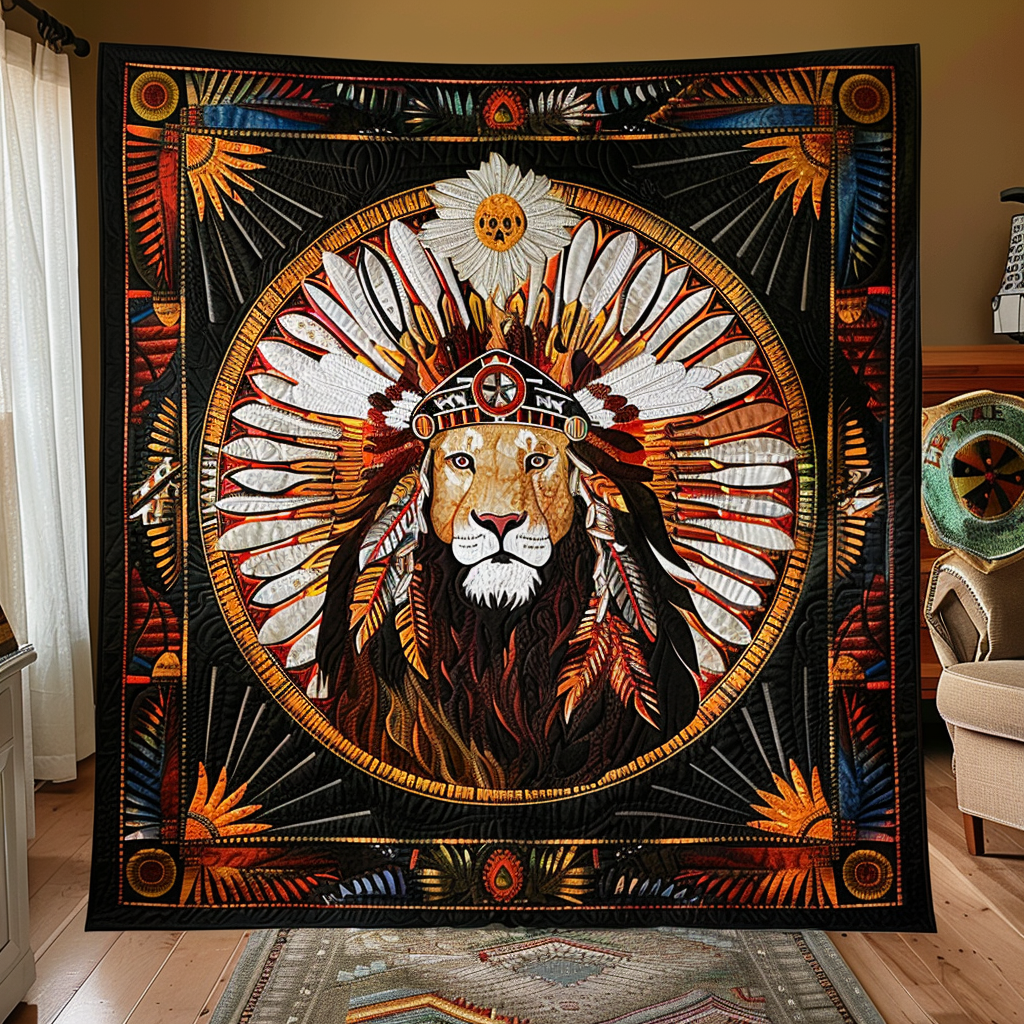 Majestic Lion King Quilted Blanket