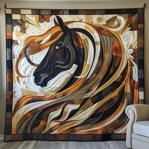 Majestic Mane Horse Quilted Blanket