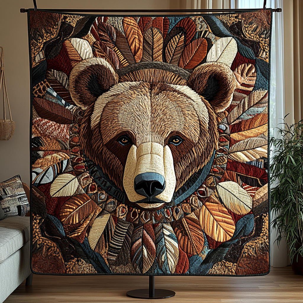 Majestic Bear Quilted Blanket