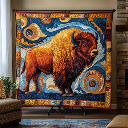 Majestic Bison Quilted Blanket