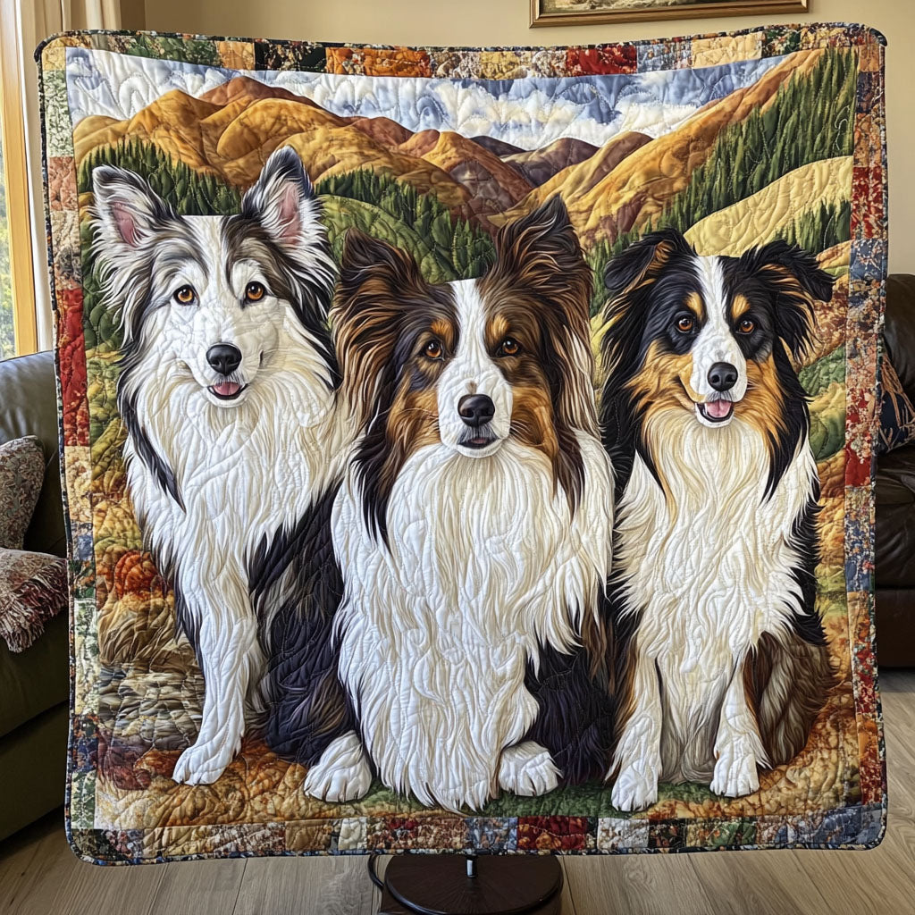 Majestic Collie Haven Quilted Blanket