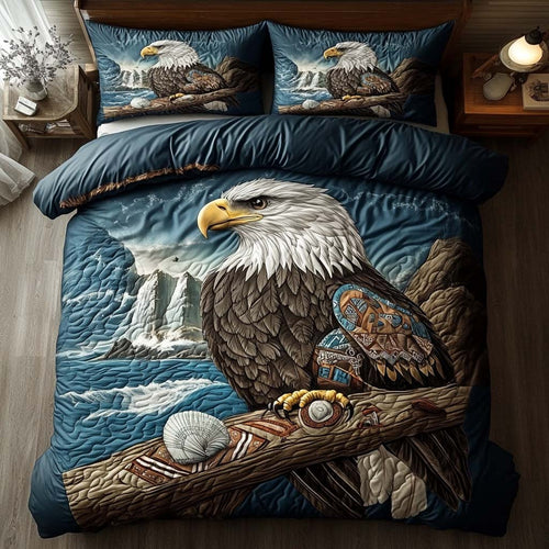 Majestic Eagle Dreams 3-Piece Quilted Bedding Set