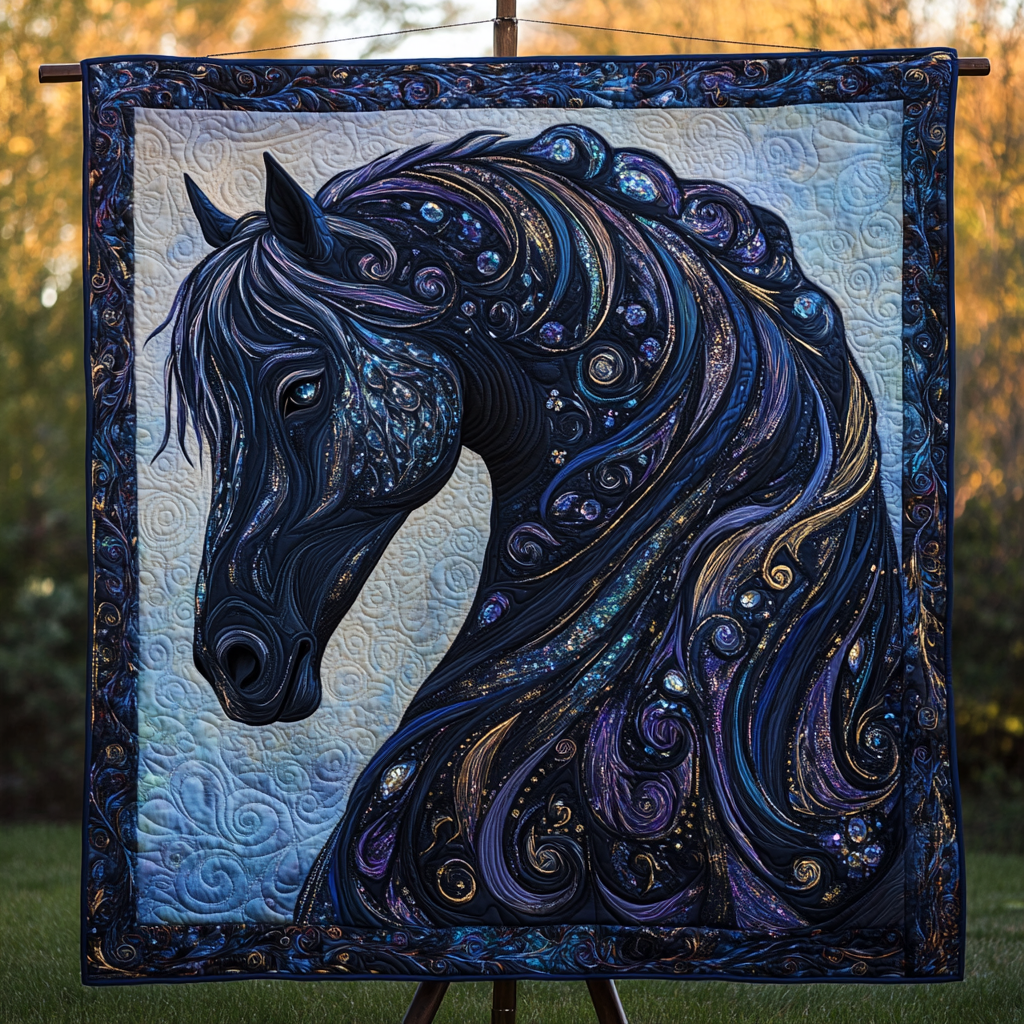 Majestic Hoofbeats Quilted Blanket