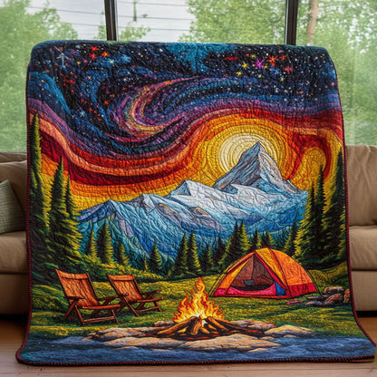 Majestic Mountainscape Quilted Blanket