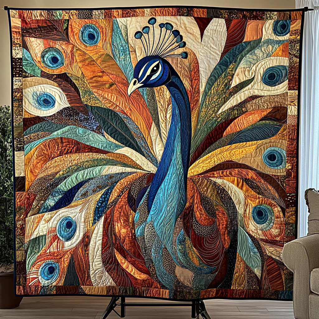 Majestic Plumage Quilted Blanket