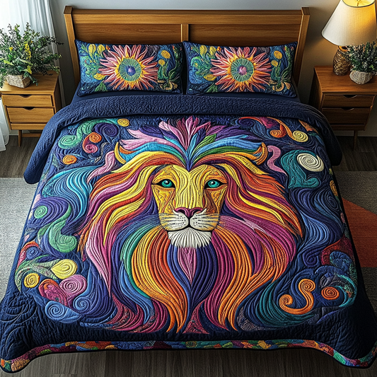 Majestic Roar 3-Piece Quilted Bedding Set
