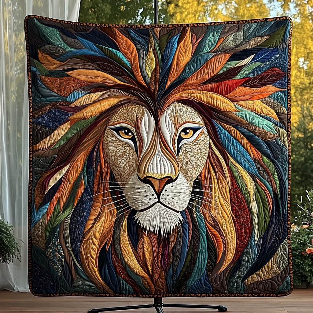 Majestic Roar Quilted Blanket
