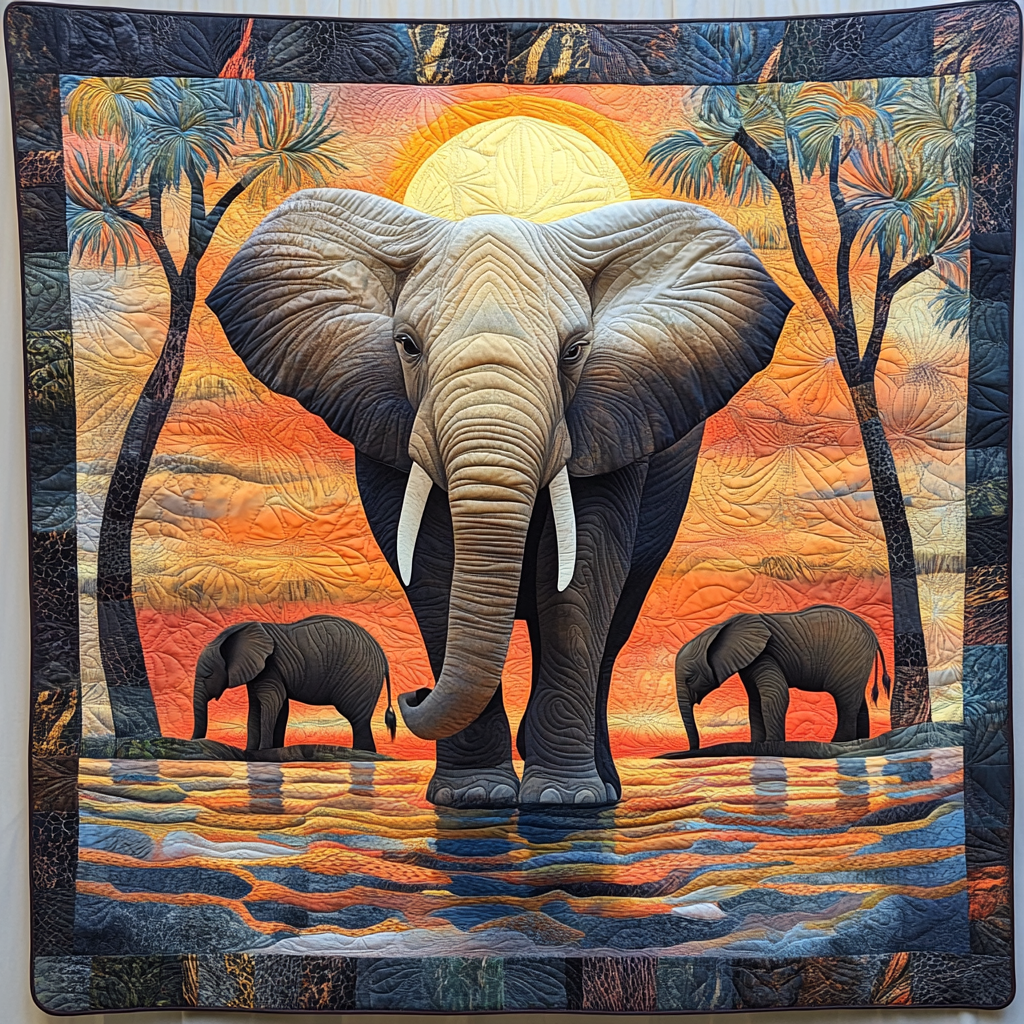 Majestic Savannah Quilted Blanket