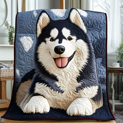 Malamute Majesty Quilted Blanket