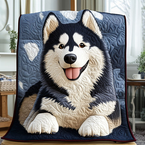 Malamute Majesty Quilted Blanket