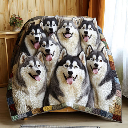 Malamute Spirit Quilted Blanket
