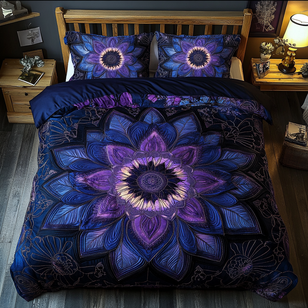 Mandala Vibe 3-Piece Quilted Bedding Set