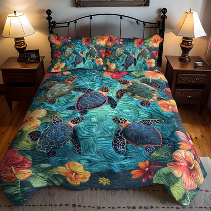 Marine Journey 3-Piece Quilted Bedding Set